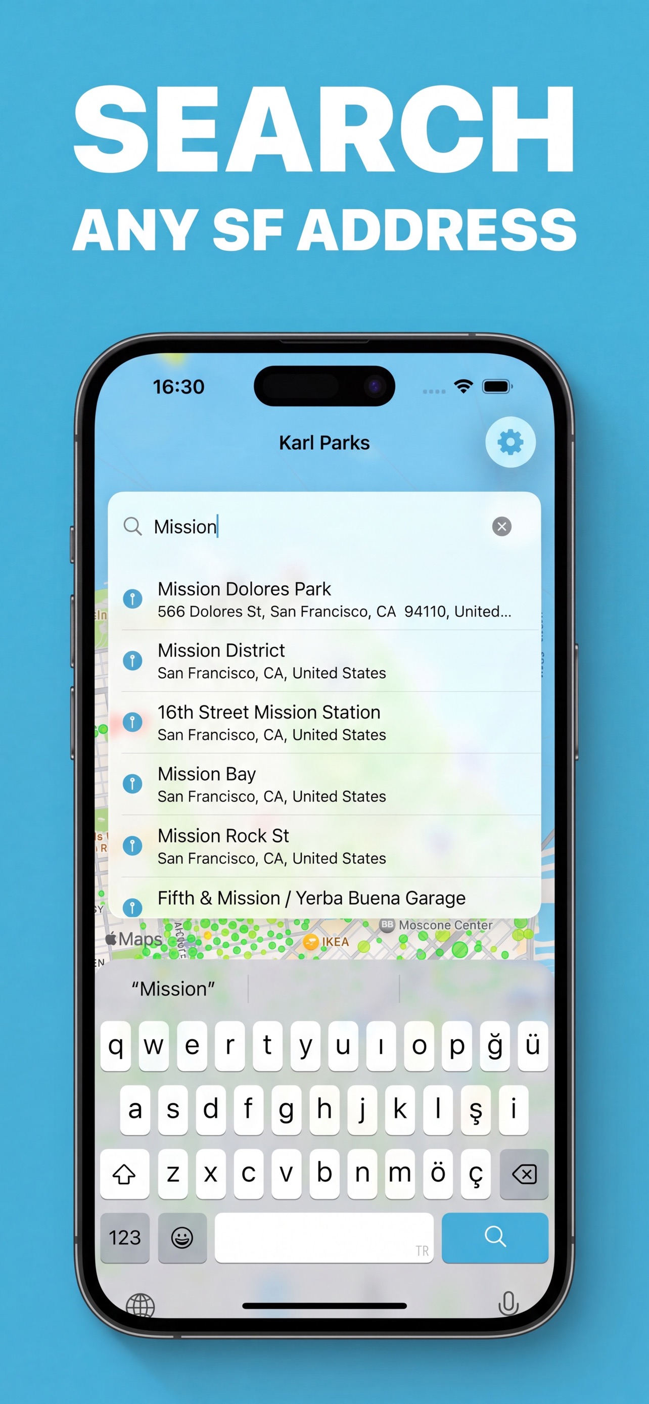 Karl Parks address search in San Francisco